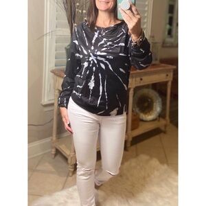 Spiral Tie Dye French Terry Sweatshirt Black 3920